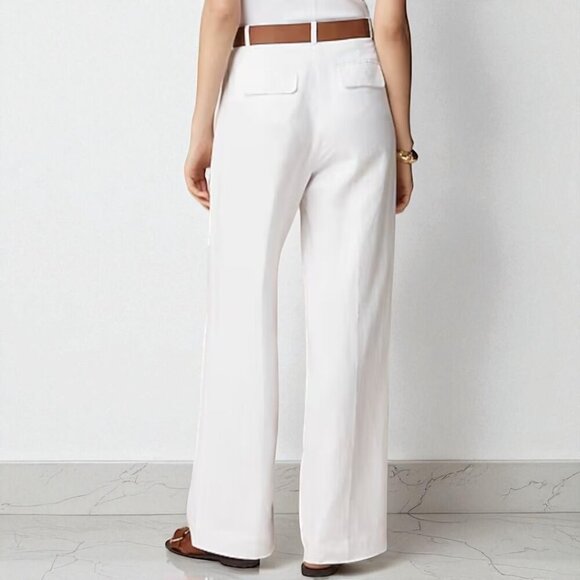 J. Crew Wide-leg Essential pant in linen Size 4 - Picture 2 of 14